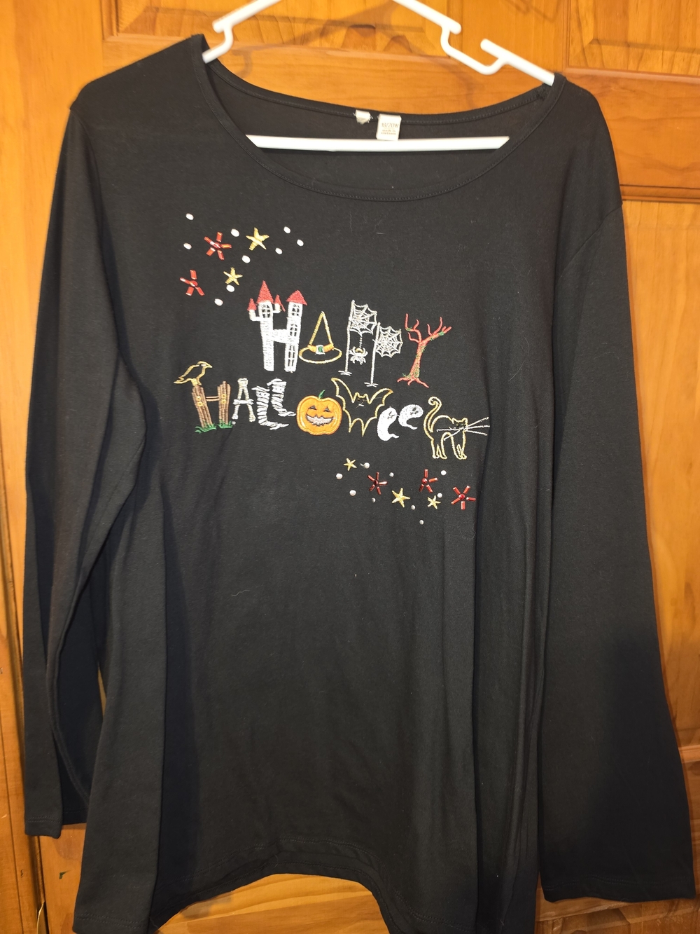 Halloween Long-Sleeve Top - Black